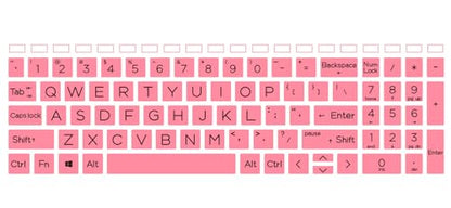 Keyboard Skin Compatible for 15.6" HP Laptop 15-fc 15-fd 15z-fc, HP Pavilion 15 15-eg/eh/er 15t-eg200/eg300 15z-eh300, HP Pavilion 17z 17z-cp000 17z-ca200 17-cn 17-cp (Large Letters, Pink) - color: Large Letters, Pink