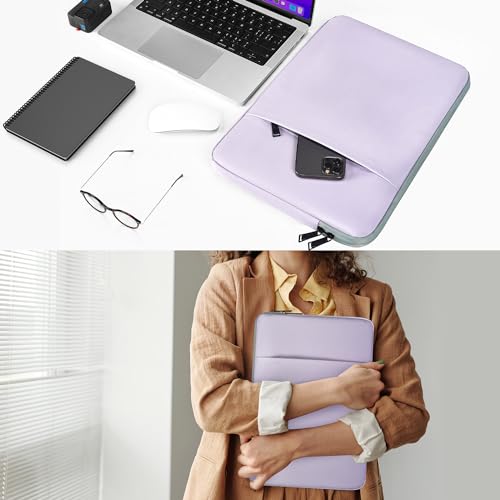Laptop Sleeve Case for MacBook Air 13 inch M2 M3 M4 A3240 A3113 2025-2023, Compatible with MacBook Pro 14 inch M5 M4 M3 M2 M1 Pro Max A3112 A3185 A3401 A2779 A2442 A2918 Water Resistant Bag-Purple - color: Purple, size: 13.6 inch