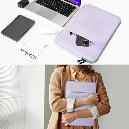 Laptop Sleeve Case for MacBook Air 13 inch M2 M3 M4 A3240 A3113 2025-2023, Compatible with MacBook Pro 14 inch M5 M4 M3 M2 M1 Pro Max A3112 A3185 A3401 A2779 A2442 A2918 Water Resistant Bag-Purple - color: Purple, size: 13.6 inch