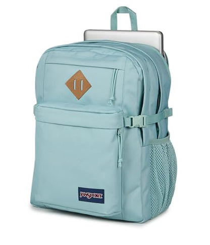 JanSport Main Campus Backpack - Travel or Work Backpack with 15-Inch Laptop Sleeve and Dual Water Bottle Pockets, Faded Sage - color: Faded Sage