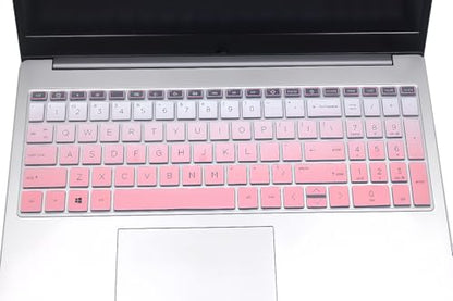 Silicone Keyboard Skin Compatible for HP OmniBook 5 AI 16" 16-ag 16-af 16-ba 16-bc 16z-ag100 16z-bc100 Series Laptop 16-af1037nr 16-bc1047nr (NOT for OmniBook 5 16-fb/cf 14-he/fp Series) (Ombre Pink) - color: Ombre Pink