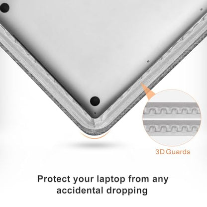 MOSISO 360 Protective Laptop Bag, Computer Bags | Laptop Sleeve Bag with Trolley Sleeve&2 Rectangle Pockets&Handle - color: Gray, size: 16 inch