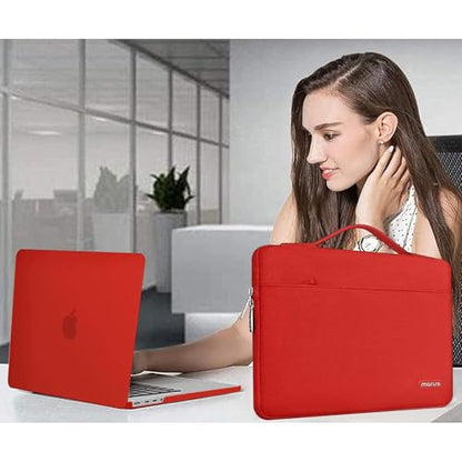 MOSISO Compatible with MacBook Pro 14 inch Case M5 2026 M4 M3 M2 M1 2025-2021 A3427 A3426 A3434 A3112 A3185 A3401 A2918 A2992 A2779 A2442, Case&Bag&Keyboard Skin&Webcam Cover&ScreenFilm, Red - color: Red