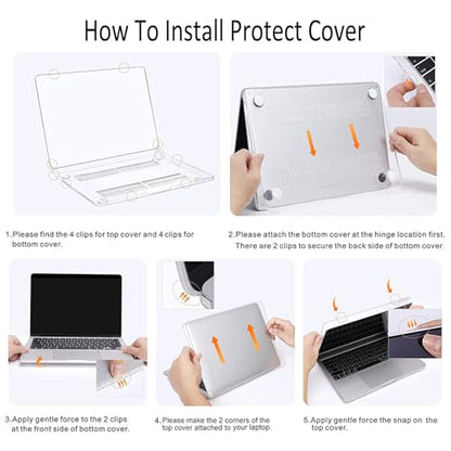 Compatible with MacBook Air 15 inch Case M4 2025 2024 2023 Release A3241 M3 A3114 M2 A2941 Durable Plastic Shell Case with Keyboard Cover & Mac OS Keyboard Sticker (Starry Landscape)