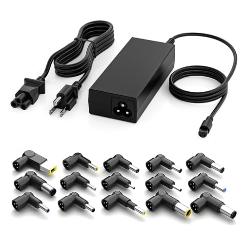 90W Universal Laptop Charger AC Adapter Replacement for HP Dell ASUS Acer Samsung Sony Fujitsu Notebook Ultrabook Chromebook Latitude Inspiron Pavilion Power Supply Cord with 15 Tips