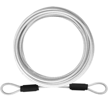 1/8" Stainless Steel Security Cable Luggage Lock, Double Loop,1Pack | Rustproof, flexible wire rope, 4/6/10/15FT, anti-theft, weatherproof, durable, for luggage bike gate - color: Gray, size: 10ft (1Pack)