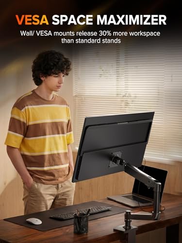 UPERFECT 24.5" 2K 240Hz Portable Monitor, 2560×1440 QHD Gaming Display | 0.1ms Response, 500 Nits, HDR, HDMI 2.1 & DP 1.4, VESA Support, Stand Included, Portable Gaming Screen for Laptop & Console - size: 24.5