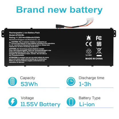Futurebatt AP20CBL Battery Replacement for Acer Aspire 5 A515-45 A515-46 A515-56 Aspire 7 A715-43G Swift 3 SF314-43 SF314-511 Vero AV15-51 TravelMate Spin B3 B311RNA-32 53Wh - size: AP20CBL