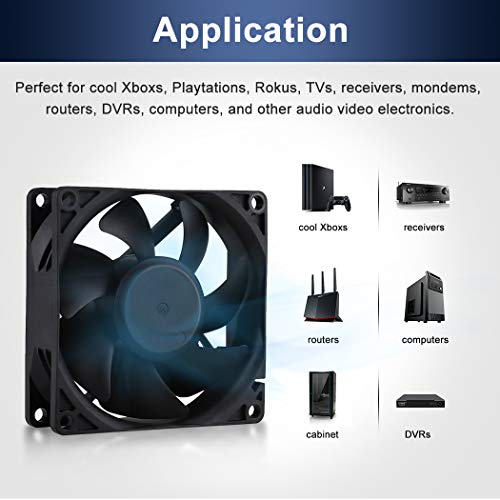 Wathai 80mm EC Axial Fan AC 110V 120V Brushless Cooling Fan 80mm x 25mm | Dual Ball, 80V - 240V Universal voltage, 30% Less Power vs Traditional AC Fan, small exhaust fan - style: 80x25mm
