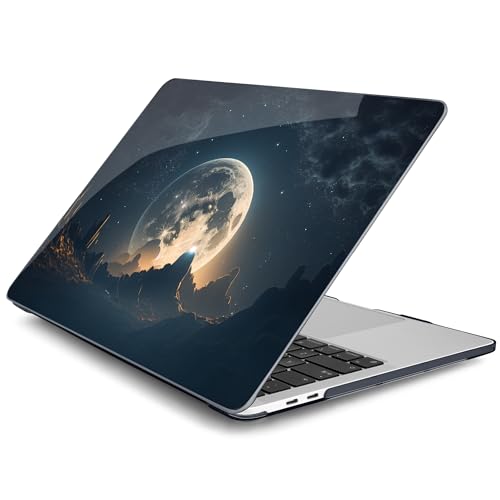Batianda LumiArt Case for MacBook Pro 13 inch 2020 2022, Moon in Sky | Fits Model A2338 M2 M1 A2251 A2289,1.2mm Slim Lightweight Hard Shell Cover, Scratch Resistant,4-in-1 Accessories Bundle - color: Moon in sky