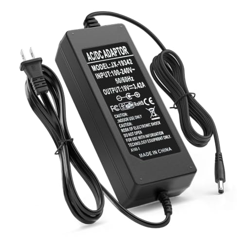 Replacement for 19V 3.42A 90W Charger Compatible Asus Monitor Power Cord Rog Strix PG279Q PG279 PG279QZ XG27UQ PG259QN TUF Gaming VG27AQ VG32VQR VG35VQ Vivo AiO V230I V230IC AC/DC Adapter ADP-90LE B