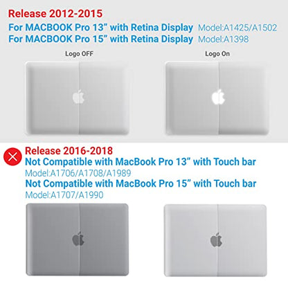 IBENZER Compatible with MacBook Pro 13 Inch Case 2015 2014 2013 end 2012 A1502 A1425, Hard Shell Case with Bag & Keyboard Cover & Screen Film for Old Version Mac Pro Retina 13, Clear, R13-CL+3SP - color: Frost Clear