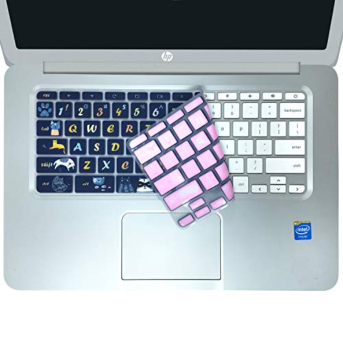 Silicon Keyboard Cover Skin for HP Chromebook 11 x360 11.6", Chromebook 11 G2/G3/G4/G5/G6 EE/G7 EE 11.6’’, HP Chromebook 14-ca 14-ak 14-X Series,HP Chromebook 14 G2 G3 G4, Cat - color: Cat