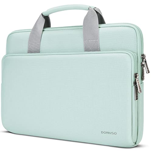 DOMISO 17 inch Laptop Sleeve Protective Case Cover Compatible with 17-17.3 inch HP Dell ASUS Lenovo Chromebook,Waterproof Computer Cases Bag with Handle,Mint Green - color: Mint Green, size: 17-17.3 inch