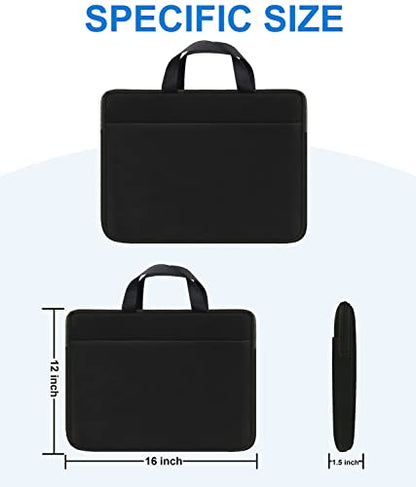 Laptop Sleeve Case 15.6 inch, Durable Travel Laptop Bag HandBag Shockproof Protective Computer Cover Carrying Bag Briefcase for 15" 15.6" HP Asus Acer Dell Lenovo Laptop Notebook Ultrabook, (Black) - color: Black, size: 15.6 inch