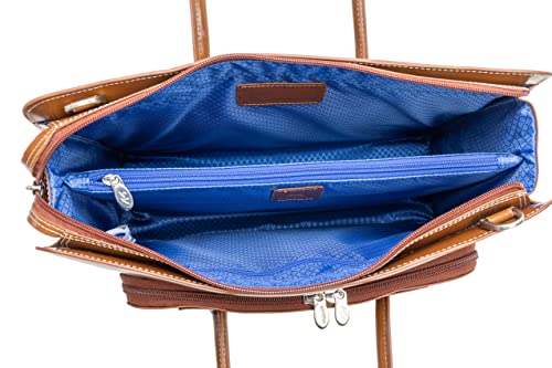 McKleinUSA W Series, Lake Forest, Top Grain Cowhide Leather, 15" Leather Ladies' Laptop Briefcase, Brown (94334) - color: Brown