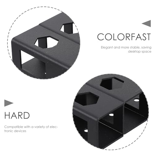 Cabilock Desk Laptop Mount Carbon Steel Notebook Holder for Study Room Office Use Black Portable Laptop Support Rack