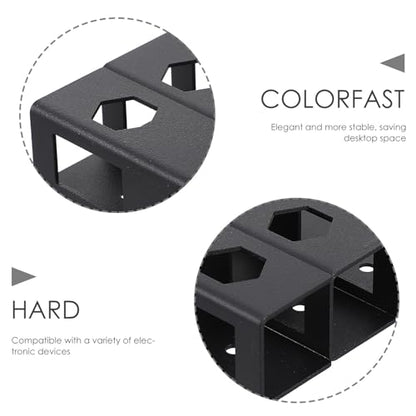 Cabilock Desk Laptop Mount Carbon Steel Notebook Holder for Study Room Office Use Black Portable Laptop Support Rack