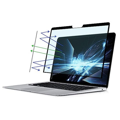 MOSISO Blue Light Blocking Screen Protector Bubble Free Anti Glare | Compatible with MacBook Air 13 inch 2022-2018/Pro 13 2023-2016 M2 M1, Anti Blue Light Blocking Laptop Screen Filter Film