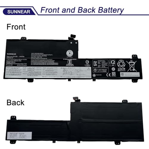 L19M3PD6 L19D3PD6 Laptop Battery for Lenovo Flex 5-14ARE05 5-14/15IIL05 | 11.52V 56Wh 4915mAh; Battery Replacement for Lenovo Flex 5-14ARE05 5-15IIL05 5-14IIL05 82DF 81X2; P/N:L19L3PD6 5B10X49072 - size: 13.23*5.43*1.14 inches L19M3PD6