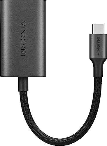 INSIGNIA 4K@60Hz USB C to HDMI Adapter - Black, High Speed, Thunderbolt, Groundbreaking Performance, Compatible for Apple Mackbook, iPad, iPhone, Pixelbook, XPS, Galaxy and More - style: USB-C to HDMI Adapter