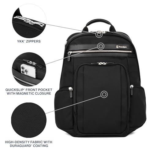 Travelpro Platinum Elite Laptop Travel Backpack, Business, Water Resistant, Men and Women - color: Black, size: 17.5 inches