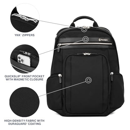 Travelpro Platinum Elite Laptop Travel Backpack, Business, Water Resistant, Men and Women - color: Black, size: 17.5 inches