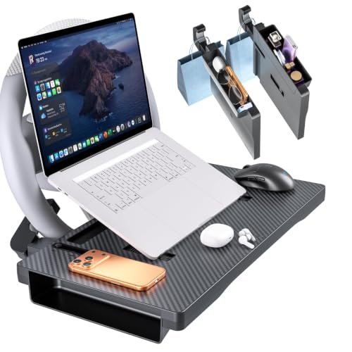 Car Tray for 2023 2024 2025 Honda Pilot | ABS Material Multi Functional Steering Wheel Desk Folds Into Storage Box For Working Dining