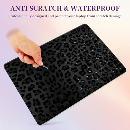Laptop Skin Sticker Laptop Cover for 12" 13" 13.3" 14" Laptop Stickers,Reusable Skin Sticker Cover Personalized Art Waterproof & Scratch-Resistant Protector Case,Black Leopard Print - color: Black Leopard Print