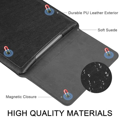 HoYiXi 13.3 Inch Laptop Sleeve Case with Stand - Compatible with MacBook Neo 2026/MacBook Air/Pro 13 (M4/M3/M2/M1 2020-2025), Surface Pro 8 2021, iPad Pro 12.9 & 13-13.3" Dell Acer Laptops,Black - color: Black, size: 13-13.3'' laptop