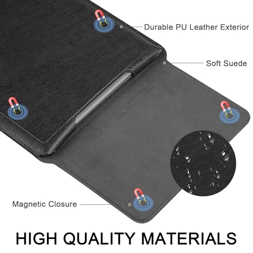 HoYiXi 14 Inch Laptop Sleeve Case with Stand Feature for Mac Book Pro 14 2021/ASUS Vivobook 14/HP Pavilion X360/IdeaPad 14/Dell HP ASUS Acer Huawei Matebook 14'',Compatible 13.3-14'' PC,Black - color: Black, size: 13.6-14'' laptop