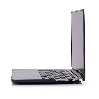 RUBAN Compatible with Old MacBook Pro 13 inch 2015 2014 2013 2012 (A1502 & A1425 Models), Plastic Hard Shell Case & Keyboard Cover for Old Version MacBook Pro Retina 13 Inch, Black - color: Black