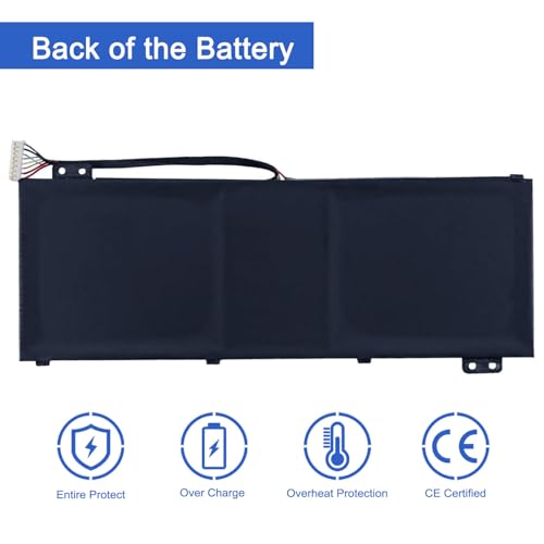 AP18E7M AP18E8M Battery for Acer Nitro 5 AN515-54 AN517-51 Nitro 7 AN715-51 Aspire 7 A715-74G Predator Helios 300 PH315-52 PH317-53 Triton 300 PT315-51 Series 4ICP4/69/90 4ICP4/70/88 15.4V 58.75Wh - size: 8.23*2.76*0.31 inch AP18E7M