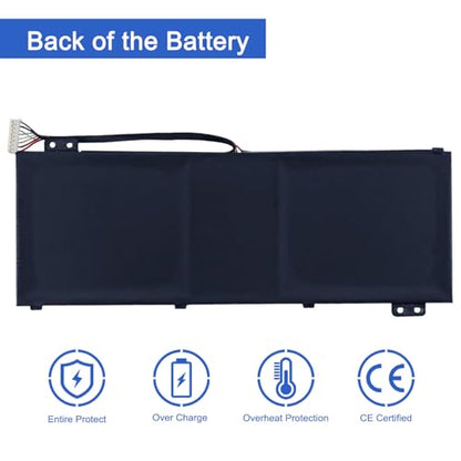 AP18E7M AP18E8M Battery for Acer Nitro 5 AN515-54 AN517-51 Nitro 7 AN715-51 Aspire 7 A715-74G Predator Helios 300 PH315-52 PH317-53 Triton 300 PT315-51 Series 4ICP4/69/90 4ICP4/70/88 15.4V 58.75Wh - size: 8.23*2.76*0.31 inch AP18E7M
