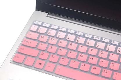 Silicone Keyboard Skin Cover Compatible with Lenovo V15 G5 G4 G3 G2, IdeaPad 1 1i 15.6 15IJL7 15ADA07 15IAU7 15ALC7, IdeaPad 3i 15ITL6 2023, IdeaPad Slim 5 16, IdeaPad Flex 5 5i 16" (Ombre Pink) - color: Ombre PInk