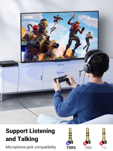 UGREEN USB to Audio Jack USB External Sound Card 3.5mm Audio Adapter 2 in 1 USB A to Aux TRRS Headphone Adapter Microphone Stereo Jack Aluminum Compatible with PS5 PC Windows Mac Linux Laptop Desktop