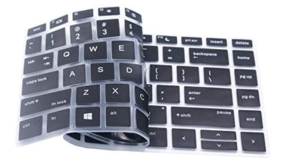 Silicone Keyboard Cover Skin Compatible for 14" HP ProBook 440 445 G5 G6 G7, HP ProBook 430 G5 13.3", HP ProBook x360 440 G1, HP ProBook 640 G4 G5 (Black) - color: Black