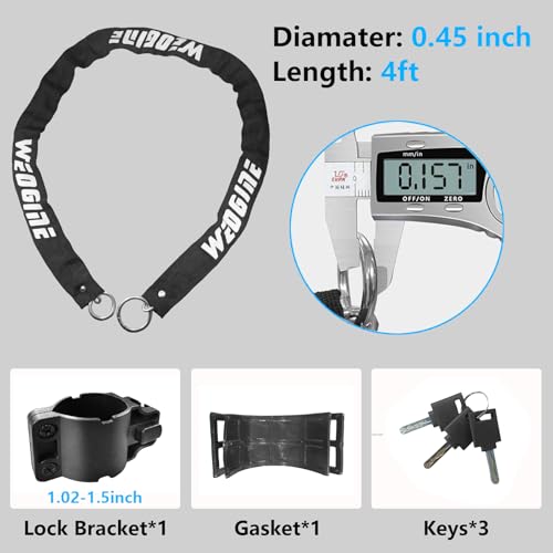 Bike U Lock with 4ft Security Chain 14mm Shackle, Bike Lock with 3 Keys and Mounting Bracket, Bicycle U-Locks Perfect for Road, Mountain, and Electric Bikes,Bicycle Lock - size: Bike U Lock+Chain