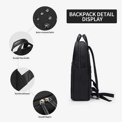 GOLF SUPAGS Travel Laptop Backpack for Women Anti Theft Slim Durable College Bookbag Business Computer Bag Fit 17Inch Notebook (Black, 17Inch) - color: Black, size: 17 Inch