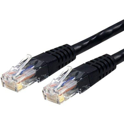 StarTech 3ft CAT6 Ethernet Cable - Black CAT 6 Gigabit Ethernet Wire -250Mhz 100W PoE RJ45 UTP Molded Network Patch Cord with Strain Relief (C6PATCH3BK) | 250MHz bandwidth, Gold-plated RJ45, Patch Cable, Ethernet Cord, UTP Molded Network, Strain Relief, 1