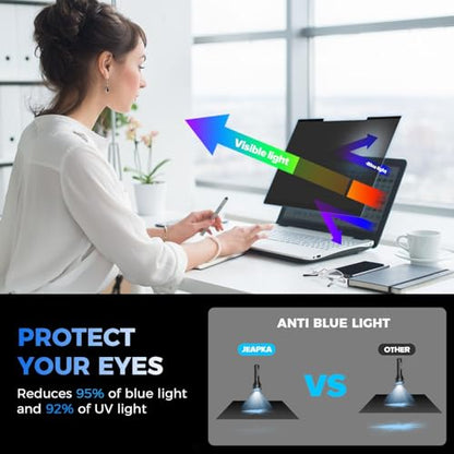 Magnetic 14 Inch Laptop Privacy Screen 16:9 Aspect Ratio, Removable Anti-Blue/Glare Protector Film - size: Magnetic 14 inch （16：9）