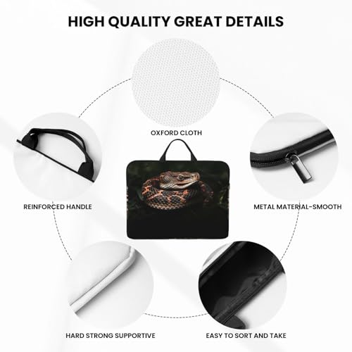 14 inch Laptop Sleeve with Handle Shockproof Laptop Bag Waterproof Computer Cover Bag Snake Briefcase