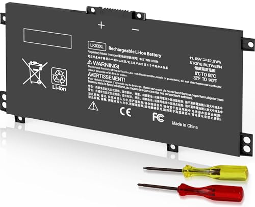 LK03XL 916814-855 l09281-855 Battery for HP Envy X360 15m-bp1xx 15m-cn0xxx 15-cn0xxx 15m-cp0xxx 17m-ae0xx 17-bw 17m-ae111dx 15m-cn0012dx 15m-cn0011dx 15m-bq021dx 15m-bp112dx 916368-421 - size: 7.35 x 3.5 x 0.5 inches LK03XL BATTERY
