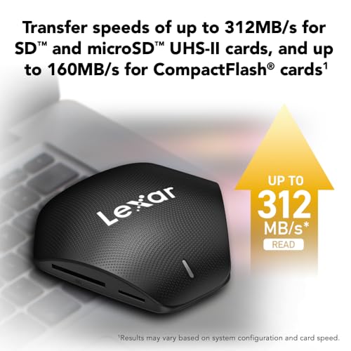 Lexar Multi-Card 3-in-1 SD/Micro SD/CF Card Reader, Up to 312MB/s, USB 3.1 | Compatible w/ USB 3.1 & 2.0, UHS-I Backwards-compatible, Includes USB-C/A Cable, LRW500URBNA - style: CF / MicroSD / SD 3-in-1 USB 3.1