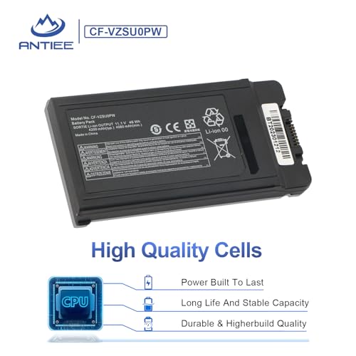 CF-VZSU0PW CF-VZSU0PR Laptop Battery for Panasonic TOUGHBOOK CF54 CF-54 Mk1 | 54 Gloved Multi Touch, 54 Prime CF-VZSUOPW CF-VZSU0GW CF-VZSU0KR 46Wh 4200mAh - size: 5.5*2.8*0.7inch CF-54