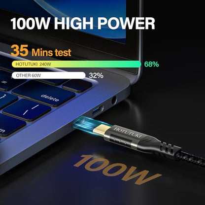 USB-C Extension Cable 16.5ft/5M, Male to Female Extender, Braided Data Cord, 100W PD Fast Charging, 20 Gbps - size: 16.5 ft