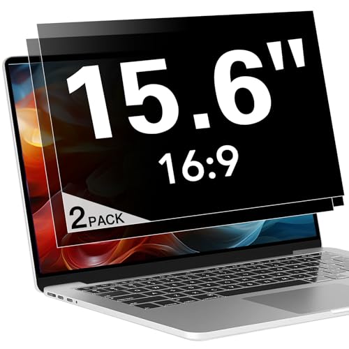 2 Pack Laptop Privacy Screen 15.6 Inch (1920x1080) Display, Anti Blue Light Glare Anti Scratch Computer Privacy Shield for 15.6" Hp Lenovo Dell Acer Asus Samsung Portable Monitor