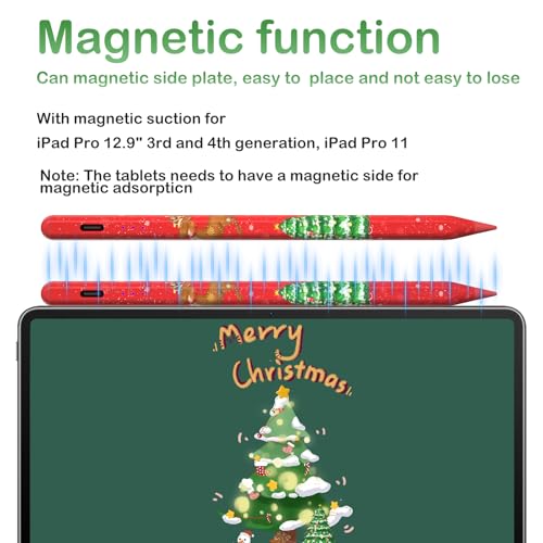 Universal Stylus Pen Compatible for iOS&Android Touch Screen, Pencil with Dual Touch Function,Rechargeable Stylus for iPad/iPad Pro/Air/Mini/iPhone/Cellphone/Samsung/Tablet Drawing&Writing (Red) - color: 106T-Red Cartoon