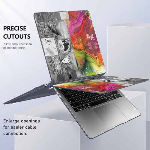 May Chen Compatible with New MacBook Air 13 inch Case 2021, 2020 2019 2018 Release Model: M1 A2337 A2179 A1932, Plastic Hard Shell Case Cover for Mabook Air 13 inch with Retina Dispaly, Brain - color: Brain
