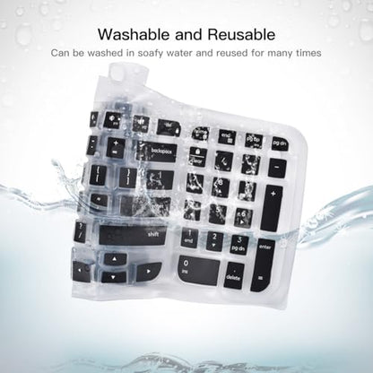 Keyboard Cover for Logitech Wave Keys MK670 Combo Keyboard Skin, Logitech Wave Keys Wireless Ergonomic Keyboard Cover Protector Skin Accessories, Black - color: Black